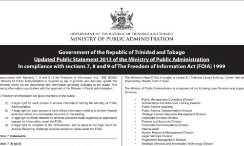 2013 - Freedom of Information Act Statement