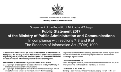 2017 - Freedom of Information Act Statement