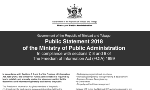 2018 - Freedom of Information Act Statement