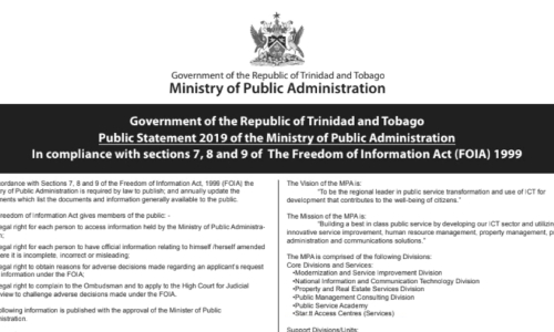 2019 - Freedom of Information Act Statement