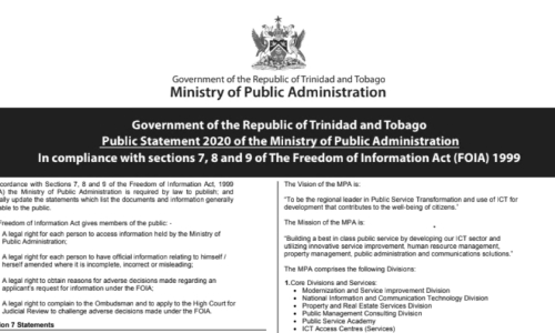 2020 - Freedom of Information Act Statement