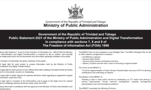2021 - Freedom of Information Act Statement