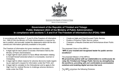 2023 - Freedom of Information Act Statement