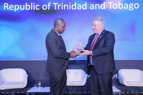 Minister at the moment, receiving award