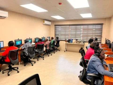 Seniors eagerly learning at ICT Camp